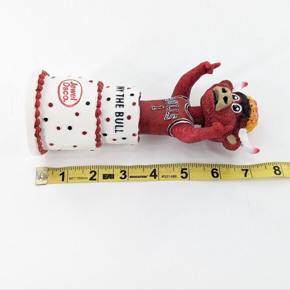 Chicago Bulls Basketball Benny the Bull Bobble Head Jewel Birthday Cake Figure - Picture 5 of 5